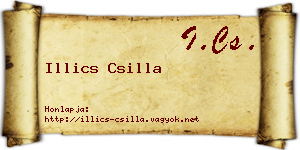 Illics Csilla névjegykártya